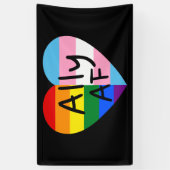 Ally AF III - Queer Stolz der Gay Trans-Flagge für Banner (Vertikal)