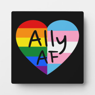 Ally AF III - Queer Stolz der Gay Trans-Flagge für Fotoplatte