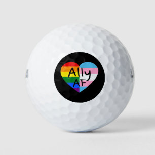 Ally AF III - Queer Stolz der Gay Trans-Flagge für Golfball