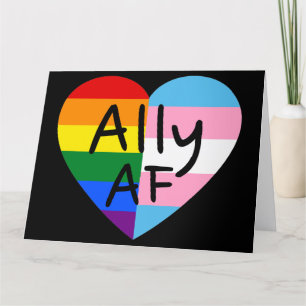 Ally AF III - Queer Stolz der Gay Trans-Flagge für Karte