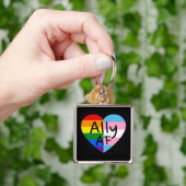 Ally AF III - Queer Stolz der Gay Trans-Flagge für Schlüsselanhänger (Hand)