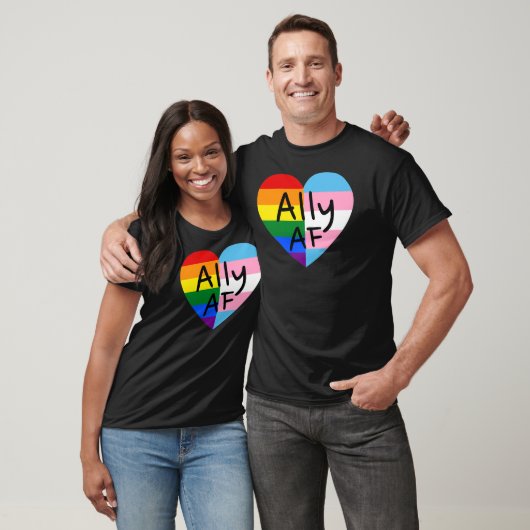 Ally AF III - Queer Stolz der Gay Trans-Flagge für T-Shirt (Unisex)