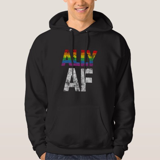 Ally AF Straight Proud Ally Hoodie (Vorderseite)