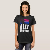 Ally Brother Bisexual Flag Lgbt Gay Pride T-Shirt (Vorne ganz)