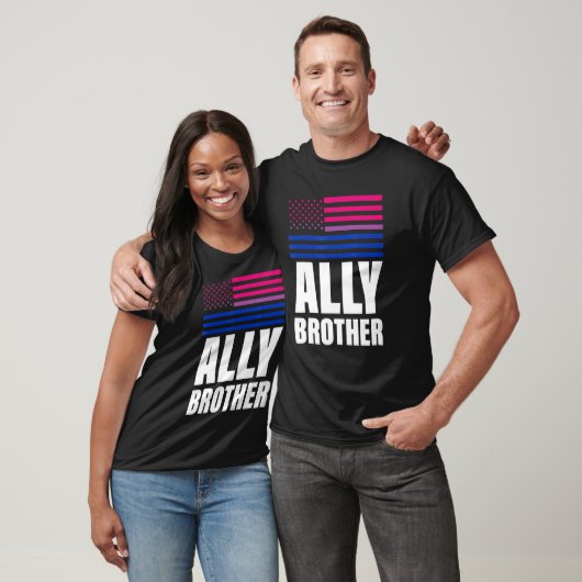 Ally Brother Bisexual Flag Lgbt Gay Pride T-Shirt (Unisex)