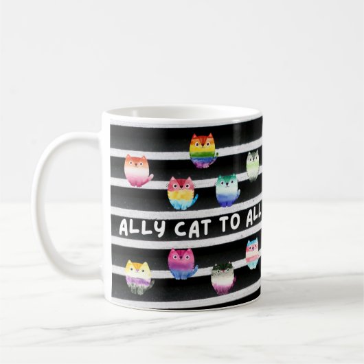 Ally Cat an alle Kaffeetasse (Links)