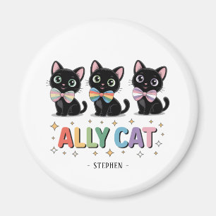 Ally Cat - Black Cat LGBTQ Prix Magnet
