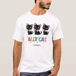 Ally Cat - Black Cat LGBTQ Prix T-Shirt