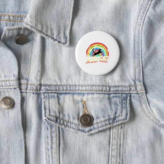 Ally Cat Lgbt Pride Cat  Button (Beispiel)