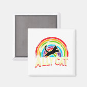 Ally Cat Lgbt Pride Cat  Magnet (Vorderseite/Rückseite)