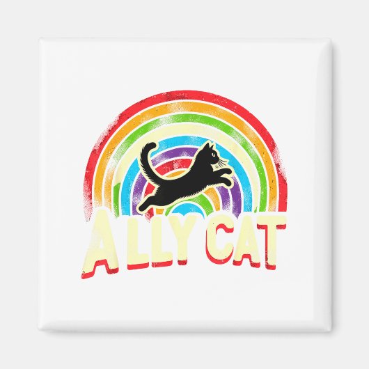 Ally Cat Lgbt Pride Cat  Magnet (Vorne)