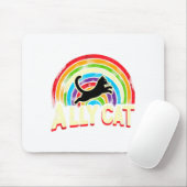 Ally Cat Lgbt Pride Cat  Mousepad (Mit Mouse)