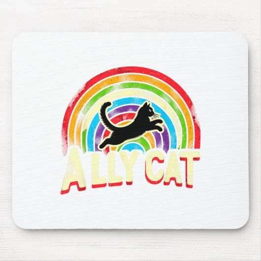 Ally Cat Lgbt Pride Cat  Mousepad (Vorne)