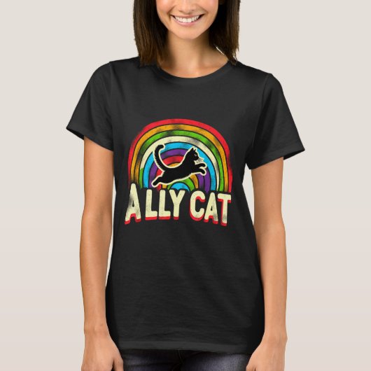 Ally Cat Lgbt Pride Cat  T-Shirt (Vorderseite)