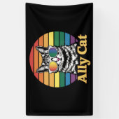 Ally Cat LGBT Rainbow Flag LGBTQ Geschenk Banner (Vertikal)