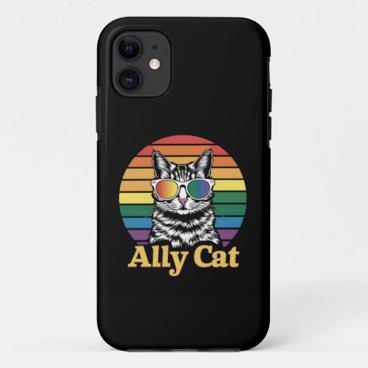Ally Cat LGBT Rainbow Flag LGBTQ Geschenk Case-Mate iPhone Hülle (Rückseite)
