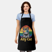 Ally Cat LGBT Rainbow Flag LGBTQ Geschenk Schürze (Getragen)