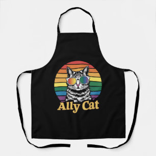 Ally Cat LGBT Rainbow Flag LGBTQ Geschenk Schürze