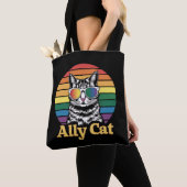 Ally Cat LGBT Rainbow Flag LGBTQ Geschenk Tasche (Von Nahem)