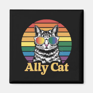 Ally Cat LGBT Regenbogenflagge LGBTQ Geschenk Magnet
