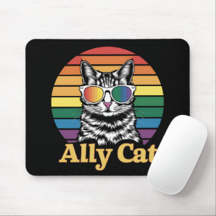 Ally Cat LGBT Regenbogenflagge LGBTQ Geschenk Mousepad