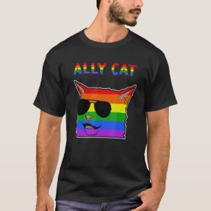 Ally Cat Memes verschmieren die Katze Lgbtq T-Shirt