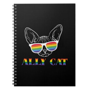 Ally Cat Niedliche Katze Regenbogen Stolz Notizblock