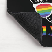 Ally Cat - Niedliche Pride Cat mit Regenbogen-Sonn Mousepad (Ecke)