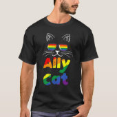 Ally Cat Pride Month Straight Ally Gay Lgbtq Lgbt T-Shirt (Vorderseite)