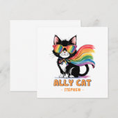 Ally Cat - Rainbow Cat LGBTQ Pride (Vorne/Hinten)