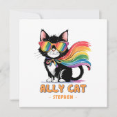 Ally Cat - Rainbow Cat LGBTQ Pride (Vorderseite)