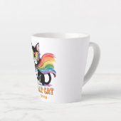 Ally Cat - Rainbow Cat LGBTQ Pride Milchtasse (Rechte Ecke)
