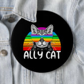 Ally Cat Rainbow Sunglasses LGBT Gay Pride Button (Beispiel)
