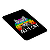 Ally Cat Rainbow Sunglasses LGBT Gay Pride Magnet (Rechte Seite)
