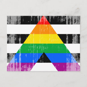 ALLY FLAG DISTRESSED -.png Postkarte