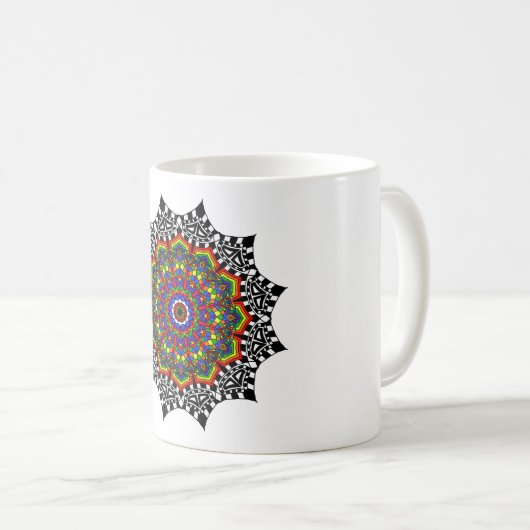 Ally Flag Mandala 11 oz. Tasse (VorderseiteRechts)