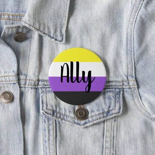 Ally-Flag, nicht binär Button (Beispiel)
