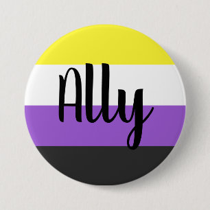 Ally-Flag, nicht binär Button