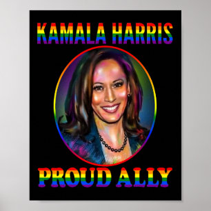 Ally Kamala Harris Unser Vp LGbt Flag Gay Pride Mo Poster