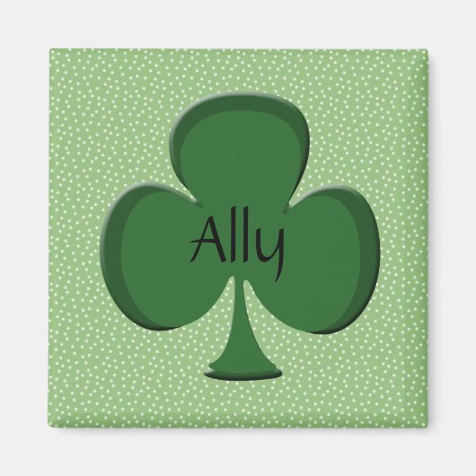 Ally Kleeblatt Name Magnet (Vorne)