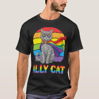 Ally Korat Superhelden-Katze Lgbtq Stolz Regenboge T-Shirt