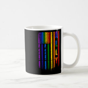 Ally Lgbt Lgbtq Rainbow Pride American Flag 4. Kaffeetasse