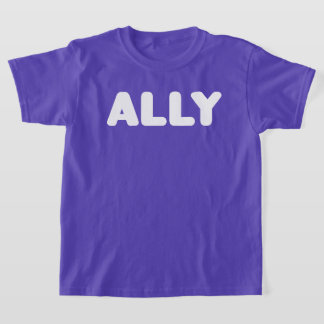 Ally LGBT Straight Bündnis Spirit Day White Lila T-Shirt