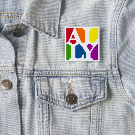 Ally Pop Square White Button (Beispiel)