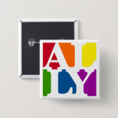 Ally Pop Square White Button (Vorne & Hinten)