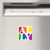 Ally Pop Square White Magnet (In Situ (Geschirrspüler))