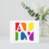 Ally Pop White Postcard Postkarte (Stehend Vorderseite)