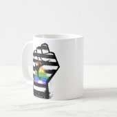 Ally Pride Fist T - Shirt Kaffeetasse (Vorderseite Links)