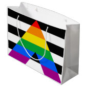 Ally Pride Flag Große Geschenktüte (Rückseite Schrägansicht)