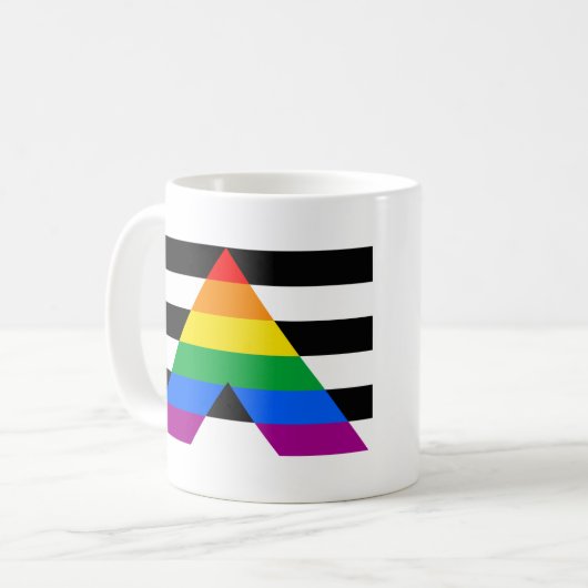 Ally Pride Flag Kaffeetasse (Vorderseite Links)